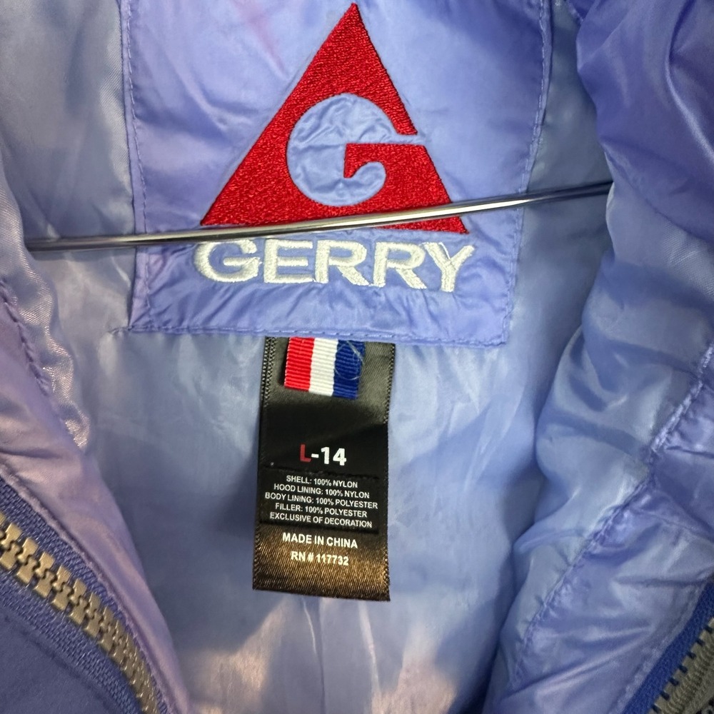 Gerry Girls Ski Snowboard Winter Jacket Blue L-14 Hooded‎ Padded Coat - Picture 4 of 7